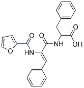 2-{[(2Z)-2-(2-FUROYLAMINO)-3-PHENYLPROP-2-ENOYL]AMINO}-3-PHENYLPROPANOIC ACID 结构式