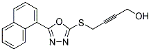 4-(5-NAPHTHALEN-1-YL-[1,3,4]OXADIAZOL-2-YLSULFANYL)-BUT-2-YN-1-OL 结构式