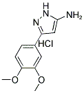 3-(3,4-DIMETHOXYPHENYL)-1H-PYRAZOL-5-AMINE HYDROCHLORIDE 结构式