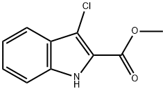 3-氯-1H-吲哚-2-羧酸甲酯 结构式