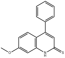 7-METHOXY-4-PHENYLQUINOLINE-2-THIOL 结构式