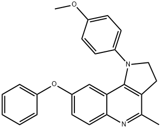 1-(4-METHOXYPHENYL)-4-METHYL-2,3-DIHYDRO-1H-PYRROLO[3,2-C]QUINOLIN-8-YL PHENYL ETHER 结构式