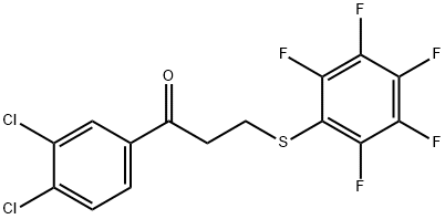 1-(3,4-DICHLOROPHENYL)-3-[(2,3,4,5,6-PENTAFLUOROPHENYL)SULFANYL]-1-PROPANONE 结构式