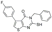 3-BENZYL-5-(4-FLUORO-PHENYL)-2-MERCAPTO-3H-THIENO[2,3-D]PYRIMIDIN-4-ONE 结构式