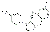 1-(2,4-Difluorobenzyl)-3-(4-methoxyphenyl)imidazolidin-2-one 结构式