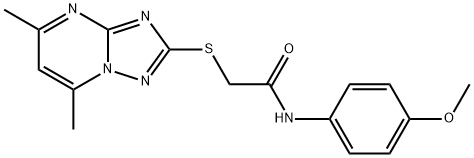 2-[(5,7-Dimethyl[1,2,4]triazolo[1,5-a]pyrimidin-2-yl)sulfanyl]-N-(4-methoxyphenyl)acetamide 结构式