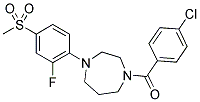 1-(4-CHLOROBENZOYL)-4-[2-FLUORO-4-(METHYLSULFONYL)PHENYL]-1,4-DIAZEPANE 结构式