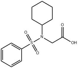 N-环己基-N-(苯磺酰基)甘氨酸 结构式