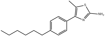 4-(4-HEXYLPHENYL)-5-METHYL-1,3-THIAZOL-2-AMINE 结构式