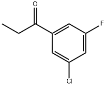 1-(3-氯-5-氟苯基)丙烷-1-酮 结构式