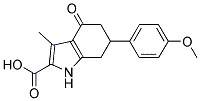 6-(4-METHOXY-PHENYL)-3-METHYL-4-OXO-4,5,6,7-TETRAHYDRO-1H-INDOLE-2-CARBOXYLIC ACID 结构式