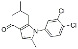 1-(3,4-DICHLOROPHENYL)-2,6-DIMETHYL-5,6,7-TRIHYDROINDOL-4-ONE 结构式