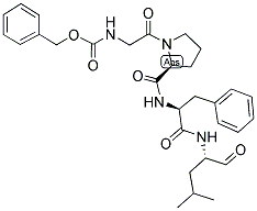 PROTEASOME INHIBITOR IV ;Z-PRO-PHE-LEU-CHO 结构式