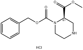 1-苄基2-甲基(R)-哌嗪-1,2-二羧酸酯(盐酸盐) 结构式