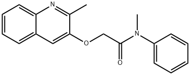 N-METHYL-2-[(2-METHYL-3-QUINOLINYL)OXY]-N-PHENYLACETAMIDE 结构式
