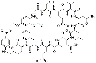 MCA-SER-GLU-VAL-ASN-LEU-ASP-ALA-GLU-PHE-LYS: DNP 结构式