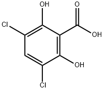 3,5-二氯-2,6-二羟基苯甲酸 结构式