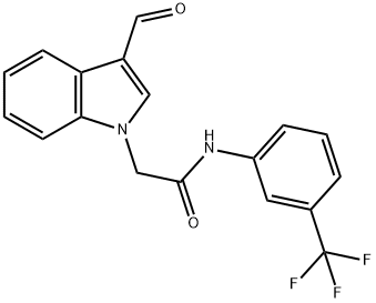 2-(3-FORMYL-INDOL-1-YL)-N-(3-TRIFLUOROMETHYL-PHENYL)-ACETAMIDE 结构式