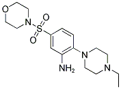 2-(4-ETHYLPIPERAZIN-1-YL)-5-(MORPHOLIN-4-YLSULFONYL)ANILINE 结构式