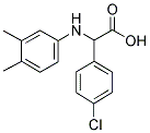 (4-CHLORO-PHENYL)-(3,4-DIMETHYL-PHENYLAMINO)-ACETIC ACID 结构式