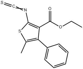 2-硫代异氰酸酯邻-5-甲基-4-苯基-噻吩-3-羧酸乙酯 结构式