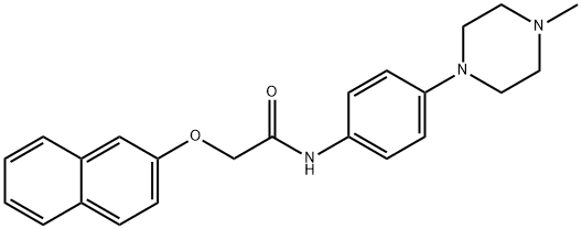 N-(4-(4-METHYLPIPERAZIN-1-YL)PHENYL)-2-(NAPHTHALEN-2-YLOXY)ACETAMIDE 结构式