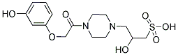 2-HYDROXY-3-(4-[(3-HYDROXYPHENOXY)ACETYL]PIPERAZIN-1-YL)PROPANE-1-SULFONIC ACID 结构式