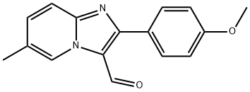 2-(4-甲氧苯基)-6-甲基咪唑并[1,2-A]吡啶-3-甲醛 结构式