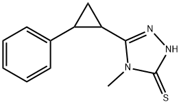 4-甲基-5-(2-苯基环丙基)-4H-1,2,4-三唑-3-硫醇 结构式