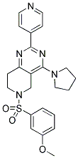 6-(3-METHOXY-BENZENESULFONYL)-2-PYRIDIN-4-YL-4-PYRROLIDIN-1-YL-5,6,7,8-TETRAHYDRO-PYRIDO[4,3-D]PYRIMIDINE 结构式