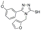 4-(2-FURYLMETHYL)-5-(3-METHOXYPHENYL)-4H-1,2,4-TRIAZOLE-3-THIOL 结构式