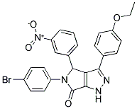 5-(4-BROMOPHENYL)-3-(4-ETHOXYPHENYL)-4-(3-NITROPHENYL)-4,5-DIHYDROPYRROLO[3,4-C]PYRAZOL-6(1H)-ONE 结构式