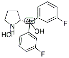 (R)-A,A-BIS(3-FLUOROPHENYL)-2-PYRROLIDINEMETHANOL HYDROCHLORIDE 结构式