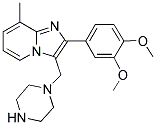 2-(3,4-Dimethoxy-phenyl)-8-methyl-3-piperazin-1-ylmethyl-imidazo[1,2-a]pyridine 结构式
