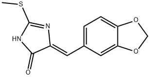 4-[(Z)-1,3-Benzodioxol-5-ylmethylidene]-2-(methylsulfanyl)-1H-imidazol-5-one 结构式