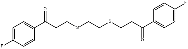 1-(4-FLUOROPHENYL)-3-[(2-([3-(4-FLUOROPHENYL)-3-OXOPROPYL]SULFANYL)ETHYL)SULFANYL]-1-PROPANONE 结构式