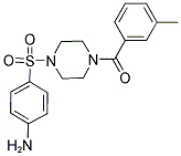 4-([4-(3-METHYLBENZOYL)PIPERAZIN-1-YL]SULFONYL)ANILINE 结构式