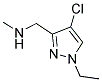 (4-CHLORO-1-ETHYL-1 H-PYRAZOL-3-YLMETHYL)-METHYL-AMINE 结构式