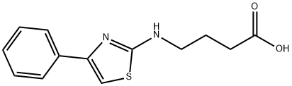 4-[(4-PHENYL-1,3-THIAZOL-2-YL)AMINO]BUTANOIC ACID 结构式