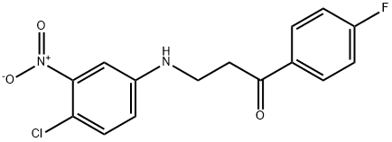 3-(4-CHLORO-3-NITROANILINO)-1-(4-FLUOROPHENYL)-1-PROPANONE 结构式