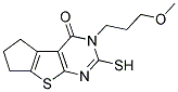 6-MERCAPTO-5-(3-METHOXY-PROPYL)-1,2,3,5-TETRAHYDRO-8-THIA-5,7-DIAZA-CYCLOPENTA[A]INDEN-4-ONE 结构式