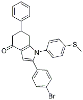 2-(4-BROMOPHENYL)-1-(4-METHYLTHIOPHENYL)-6-PHENYL-5,6,7-TRIHYDROINDOL-4-ONE 结构式