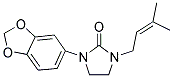 1-(1,3-BENZODIOXOL-5-YL)-3-(3-METHYLBUT-2-ENYL)IMIDAZOLIDIN-2-ONE 结构式
