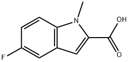 5-氟-1-甲基-1H-吲哚-2-羧酸 结构式