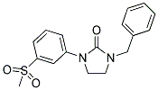 1-BENZYL-3-[3-(METHYLSULFONYL)PHENYL]IMIDAZOLIDIN-2-ONE 结构式