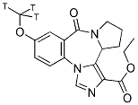 11,12,13,13a-Tetrahydro-7-[1',1',1'-3H] methoxy-9-oxo-9H-imidazo [1,5-a] pyrolo[2,1-c][1,4]benzodiazepine-1-carboxylic acid, ethyl ester 结构式