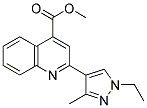 2-(1-Ethyl-3-methyl-1 H-pyrazol-4-yl)-quinoline-4-carboxylic acid methyl ester 结构式