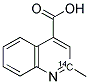 2-METHYLQUINOLINE-4-CARBOXYLIC ACID, [2-14C] 结构式