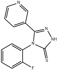 4-(2-FLUORO-PHENYL)-5-PYRIDIN-3-YL-4H-[1,2,4]TRIAZOLE-3-THIOL 结构式