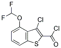 3-CHLORO-4-DIFLUOROMETHOXY-BENZO[B]THIOPHENE-2-CARBONYL CHLORIDE 结构式